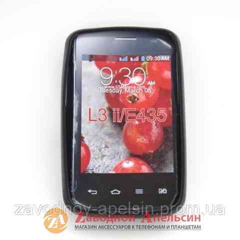 LG E435 Optimus L3  чехол + пленка Cover black Одесса
