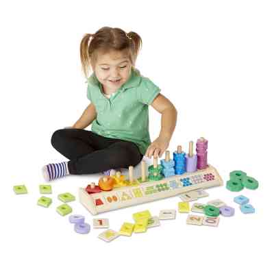 Развивающая игрушка Melissa&Doug Деревянный сортировщик Цвет, форма, счет (MD19275) Винница