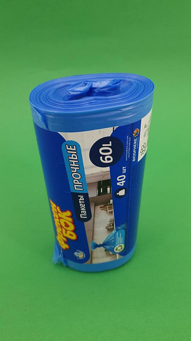 Сміттєві пакети 60л (40шт) ФБ (Сині) (1 рул) Харків - фото 3