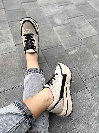 Olli Кроссовки женские OLLI кофе натуральная кожа весна-осень размеры 36-39 (4782) Коломыя