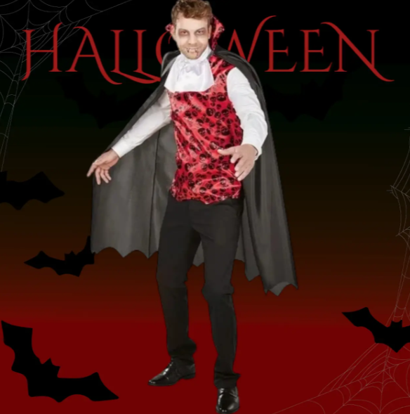 Костюм на Хелловін чоловічий Вампір різнобарвний XL Київ - фото 1