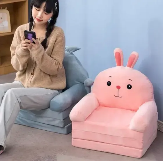 Мягкое детское кресло плюшевое, мягкое кресло-кровать для детей Коломыя