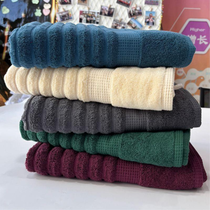 Набор 2 жаккардовых полотенца Lovely Svi для ванной, гостиниц, в подарок, 50* 90 Oxford Stripe темно-зелений Киев - изображение 5