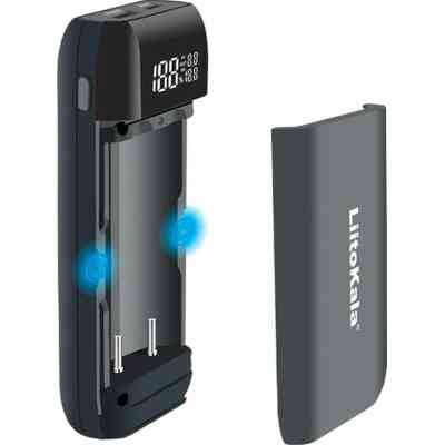 Зарядное устройство для аккумуляторов Liitokala 2 Slots, w func. Powerbank/PD/QC, USB/Type-C, LED disp, 18650/21700 (Lii-MP2) Винница