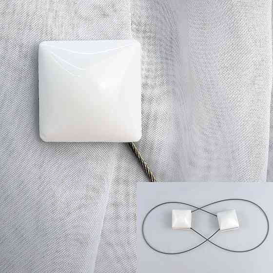 Магниты для штор и гардин Квадрат набор 2 шт Белый (81-279) Киев