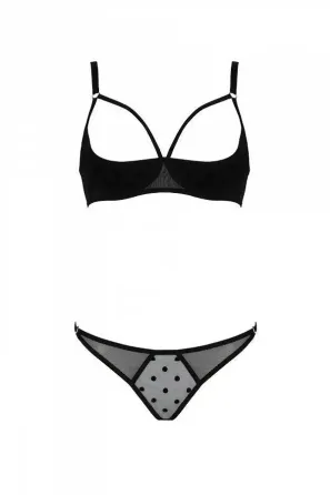 Комплект MARINA SET WITH OPEN BRA black L/XL - Passion Львов