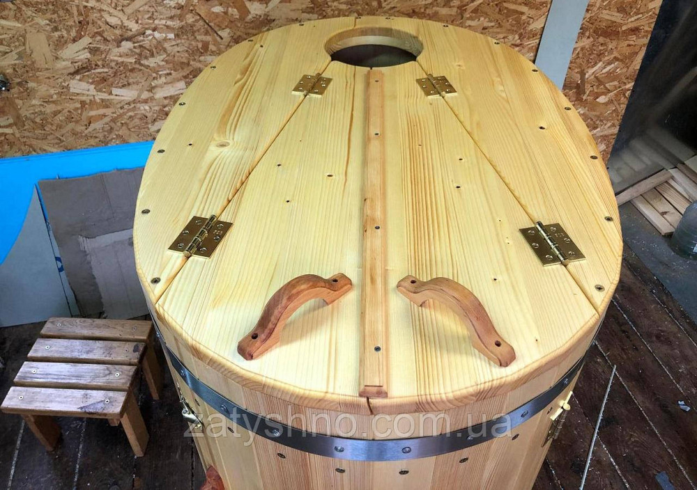 Фитобочка  деревянная круглая натуральная ( 90 см) Киев - изображение 4