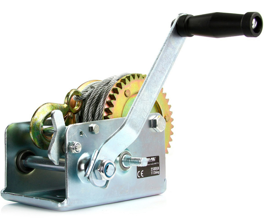Лебедка ручная барабанная трос 10 метров ,прочность 1136 кг Mar-Pol (M80734) Нововолынск - изображение 3