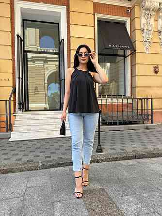 Жіноча блузка без рукавів "Mila" оптом | Норма і батал | Розпродаж моделі Чорний, 50-52 Київ