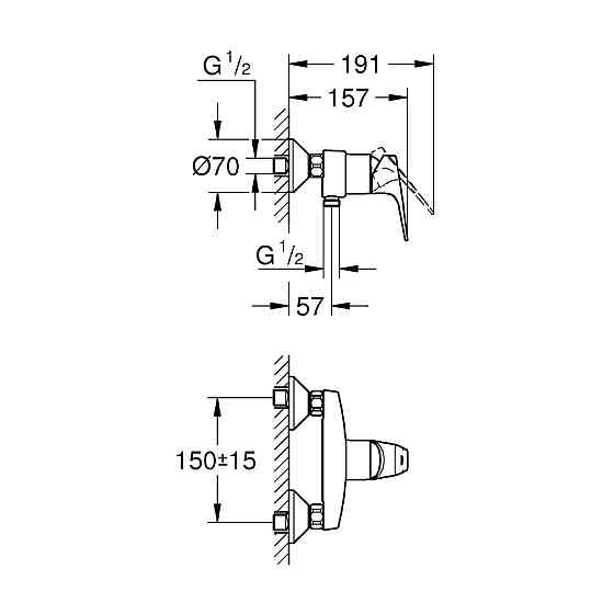 Смеситель для душа Grohe Start Flow 23771000 Киев