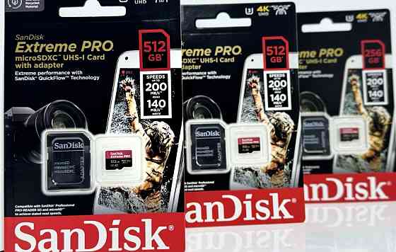 Карта пам'яті SanDisk Extreme Pro microSDXC 512GB з SD адаптером. Київ