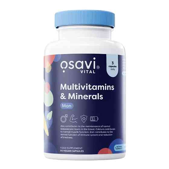 Мультивітамінний комплекс для чоловіків Osavi Multinitamins & Minerals Man 90 капсул Луцьк
