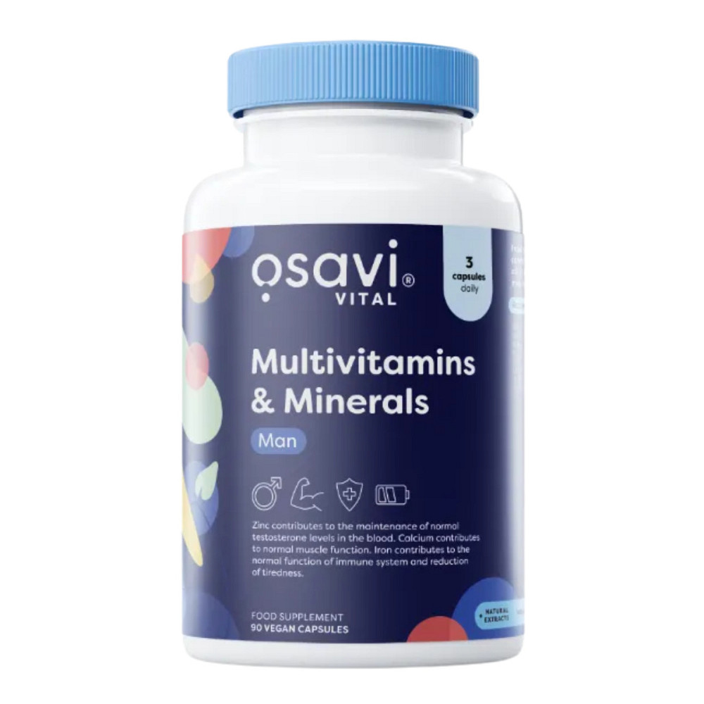 Мультивітамінний комплекс для чоловіків Osavi Multinitamins & Minerals Man 90 капсул Луцьк - фото 1