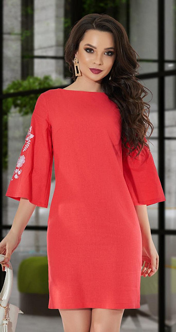 Лляне плаття з гарною вишивкою (42) Київ - фото 1