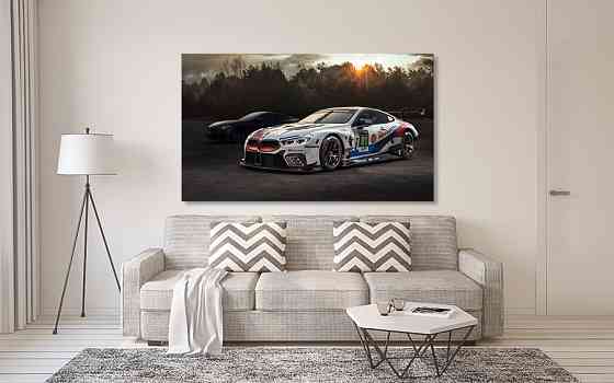 Картина холст у вітальню / спальню   Спорткар BMW    MLP_77 ( 60х30см ) 60x100 см Київ