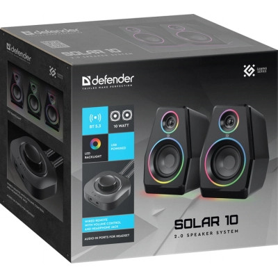 Акустическая система Defender Solar 10 LED Bluetooth USB Black (65940) Винница - изображение 8