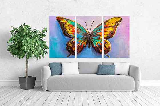 Модульна картина у вітальню/ спальню Метелік ART-219_3A 70х130 см Київ