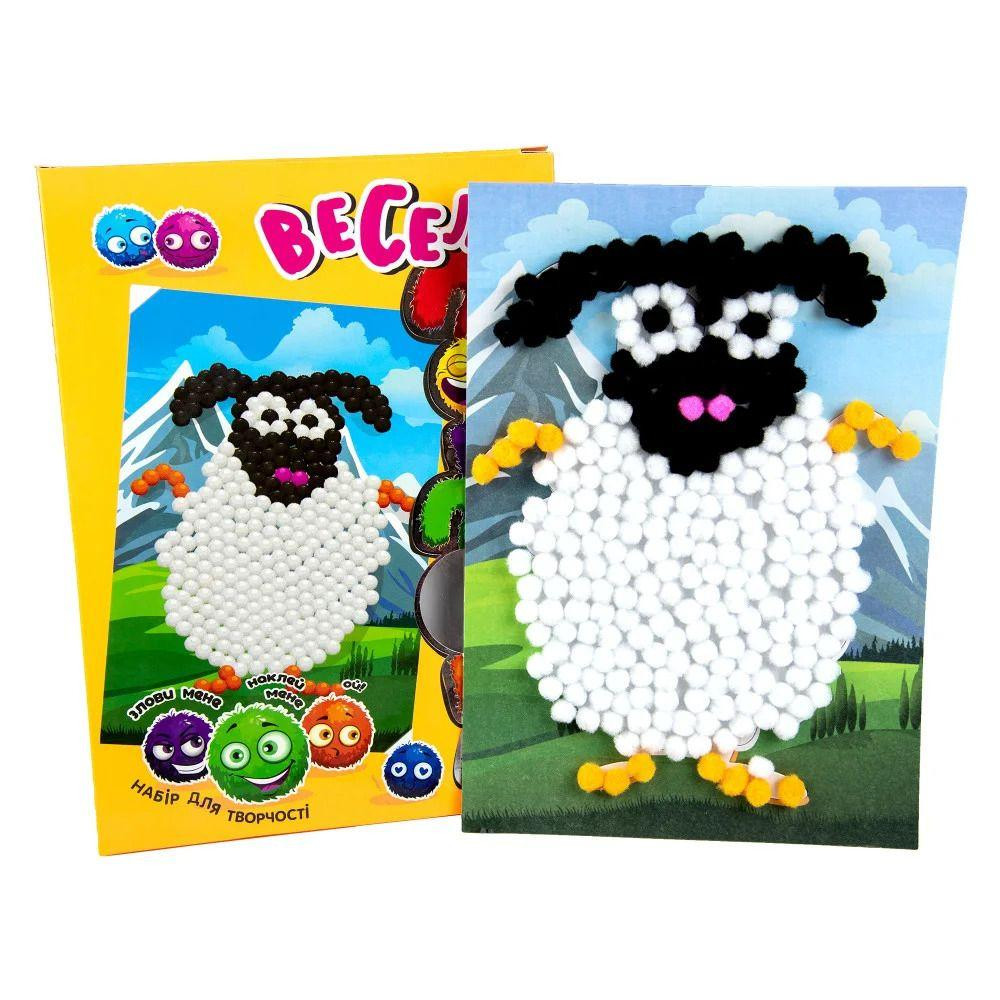 Набір для творчості 30994 "Веселі помпони - овечка" (укр.) в кор-ці 30см-21,7см-1,4см, шт Київ - фото 1