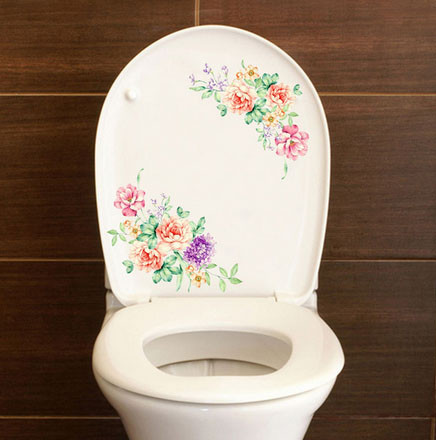 Наклейка для крышки унитаза Цветы Киев - изображение 1