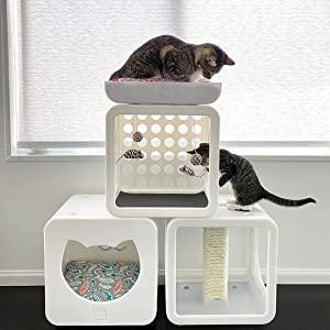Jolly Pets Kitty Kasa Penthaus Bed (Джолли Петс Китти Каса Пентхаус Бед) кровать - лежак для котов Серо-Коричневый Запорожье - изображение 3