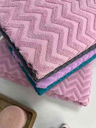 Акция! Комплект махровых полотенец Ideal Textile 3 шт (50х90 см, 70х140 см, 100х150 см) розовый, Узб Черновцы