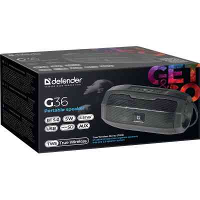 Акустическая система Defender G36 5Вт FM/microSD/USB Black (65036) Винница
