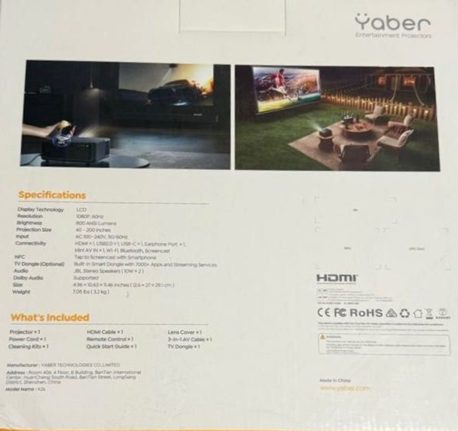 Проектор Yaber K2s FHD 1080P 4K. Харків - фото 1