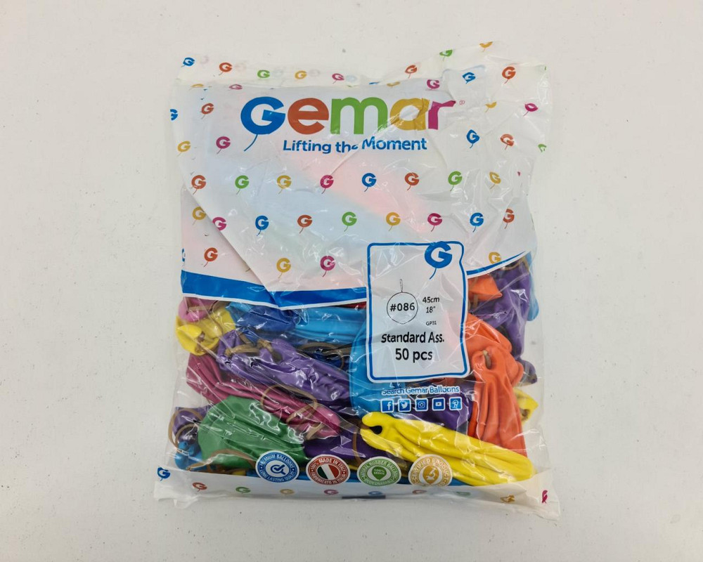 Повітряні кульки Панч-Болл асорті пастель 18" (45 см) 100 шт (1 пач.) Харків - фото 3