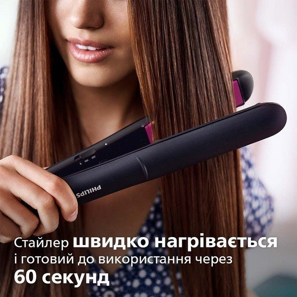 Праска (Випрямляч) для волосся Philips BHS375/00 чорний з рожевим Харьков - изображение 11