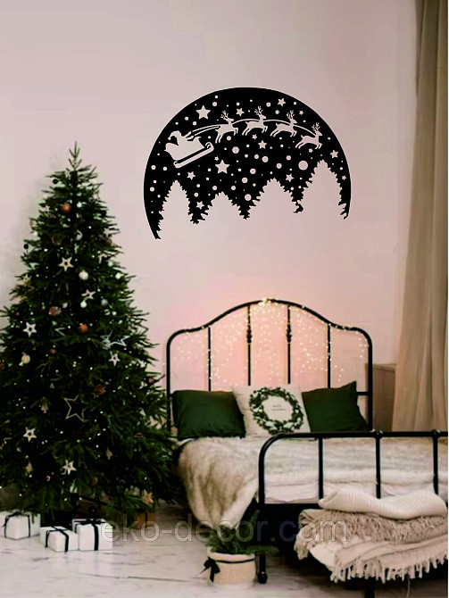 Декоративное настенное Панно «Новый год», Декор на стену 70*51 см, Черный Киев - изображение 4