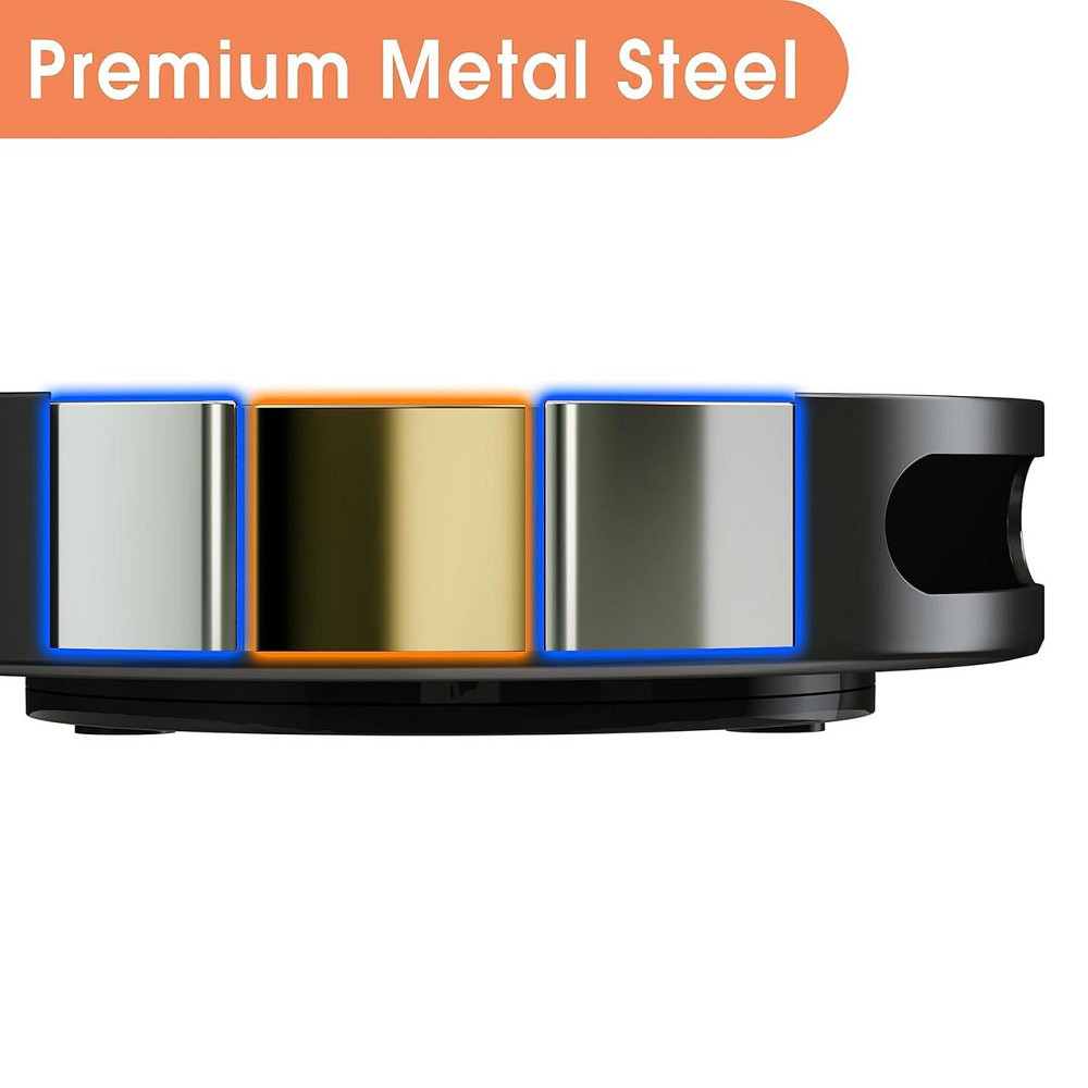 Поворотный органайзер для кухни 25 см металлический настольный для специй холодильника шкафа подставка черный Киев - изображение 6