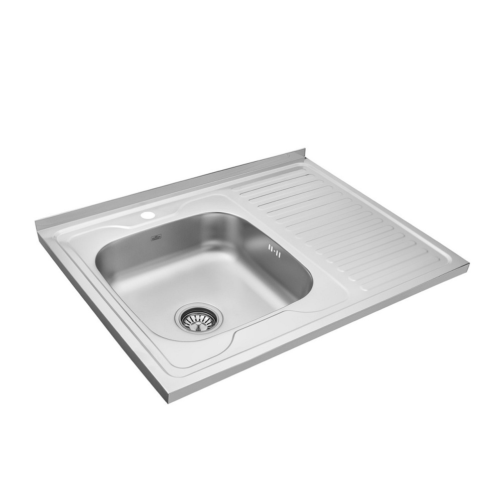 Кухонная мойка накладная с нержавеющей стали Kroner KRP Dekor - 60х80L  (0.6 мм) Киев - изображение 3