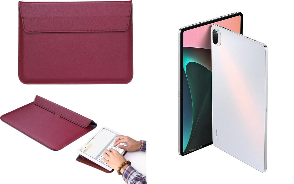 Чохол-конверт VitoCase для Xiaomi Mi Pad 5 10.9, Mi Pad 5 Pro 10.9, з функцією підставки для планшета Бордовий Київ - фото 1