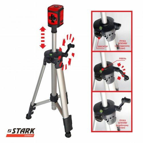 Нівелір лазерний STARK LL-202G SET зі штативом та кейсом Одесса - изображение 5