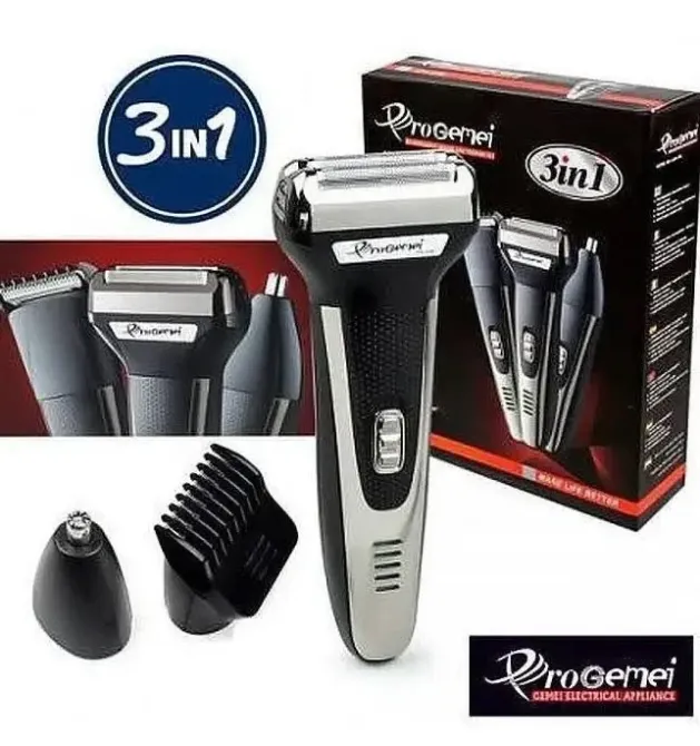 Набор для стрижки GEEMY GM-598 3в1 (машинка, бритва, триммер) 4 насадки для длины, 2 насадки триммера Одесса - изображение 2