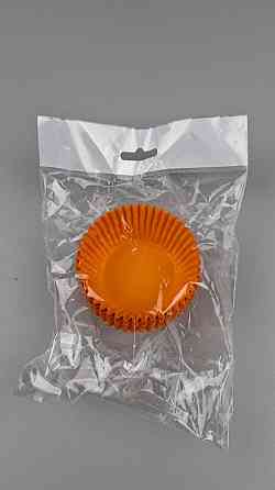 Тартолітка для кексів 7А кругла жовтогаряча D50 H30 (100 шт.) (1 уп.) Харків