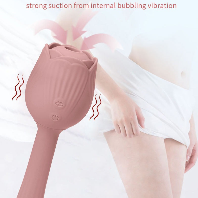 Вибратор в форме тюльпана с вакуумной стимуляцикй Sweet Em Velvet Lure Розовый Sex Aura Киев - изображение 7