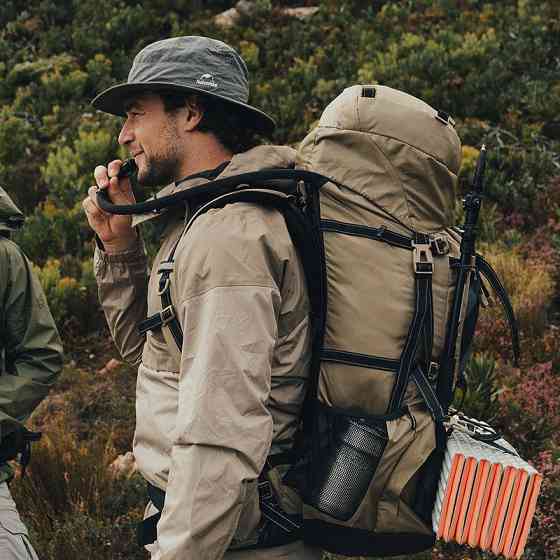 Рюкзак туристичний Naturehike NH70B070-B, 70 л + 5 л, світло-коричневий Київ