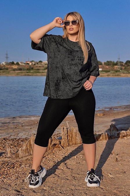 Базова футболка тай-дай "Simple" (Турція) оптом | Батал Київ - фото 4