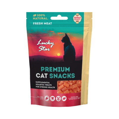 Лакомство для котов Lucky Star Кусочки вяленого куриного мяса 65 г (4820281500718) Винница - изображение 3
