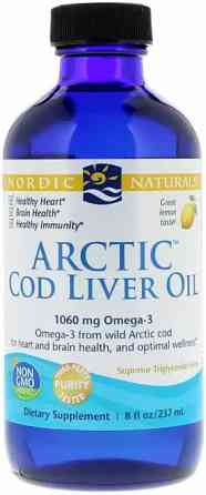 Риб'ячий жир із печінки тріски Nordic Naturals, 237 мл Лимон Київ