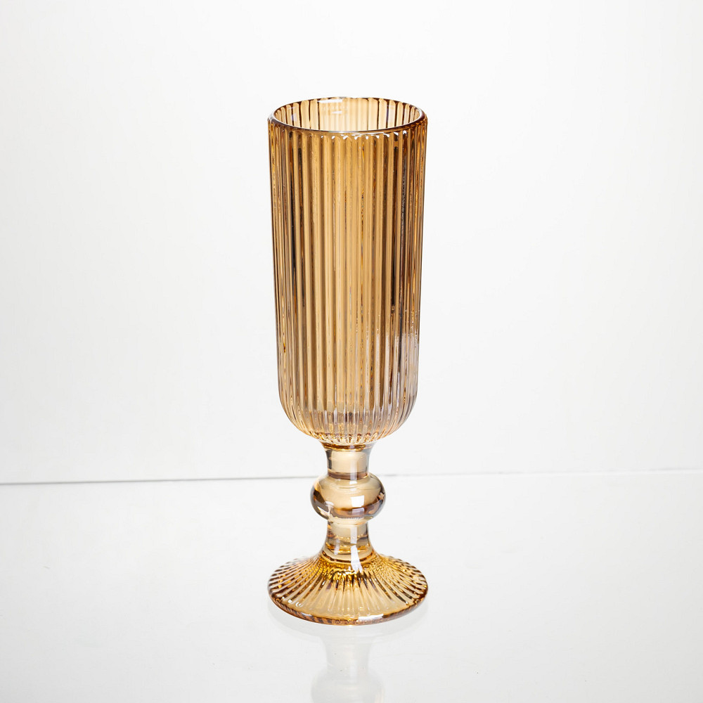 Набір келихів для шампанського 6 штук 160 мл на ніжці Коричневий Yiwu HP-19-200 Коломыя - изображение 2