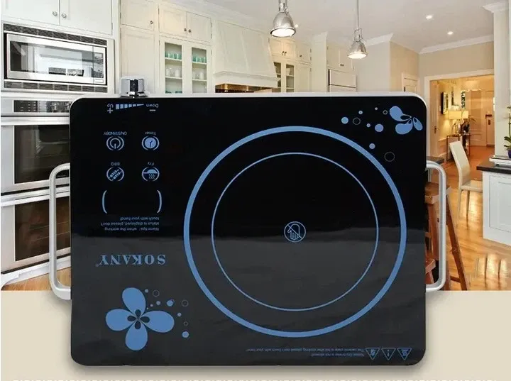 Інфрачервона плита Sokany SK-3568 Wood, 1 конфорка, 2000 Вт, сенсорне управління, компактна Одеса - фото 7