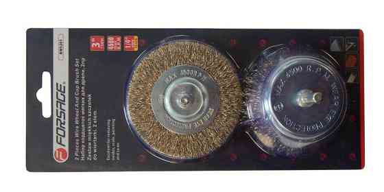 Набір кордщіток латунних комбінованих для дрилі, 2пр. (75мм), в блістері Одеса