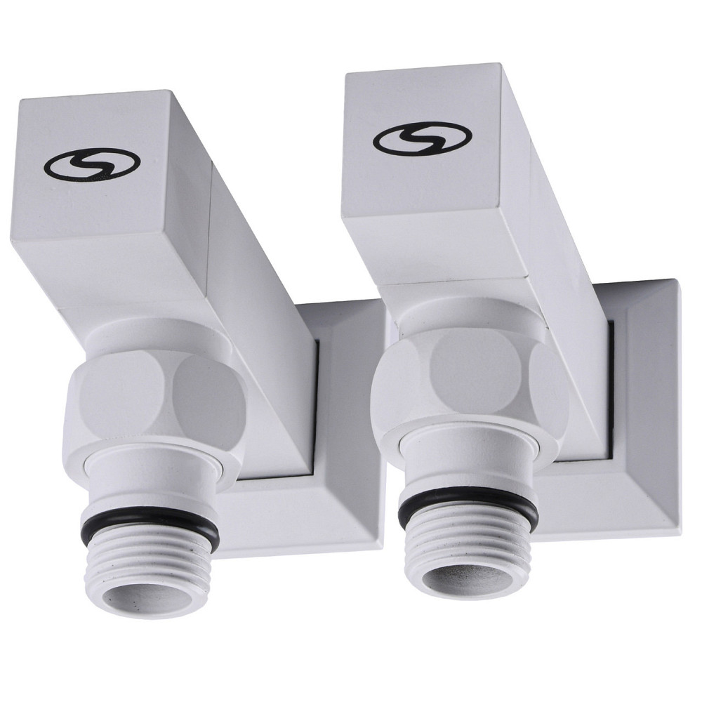 Набор Кран полуоборотный угловой с американкой SOLOMON LUX 1/2″ CUBE WHITE 8888 (1уп) (000021914) Киев - изображение 4