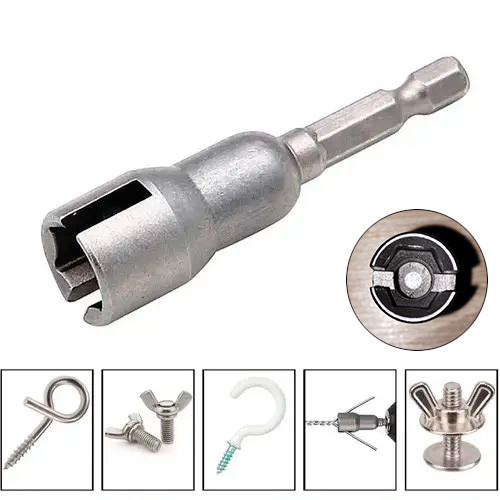 Ключ для барашкових гайок і гачків 65мм, тип А, насадка для шуруповерта, CR-V, сірий Вінниця - фото 1