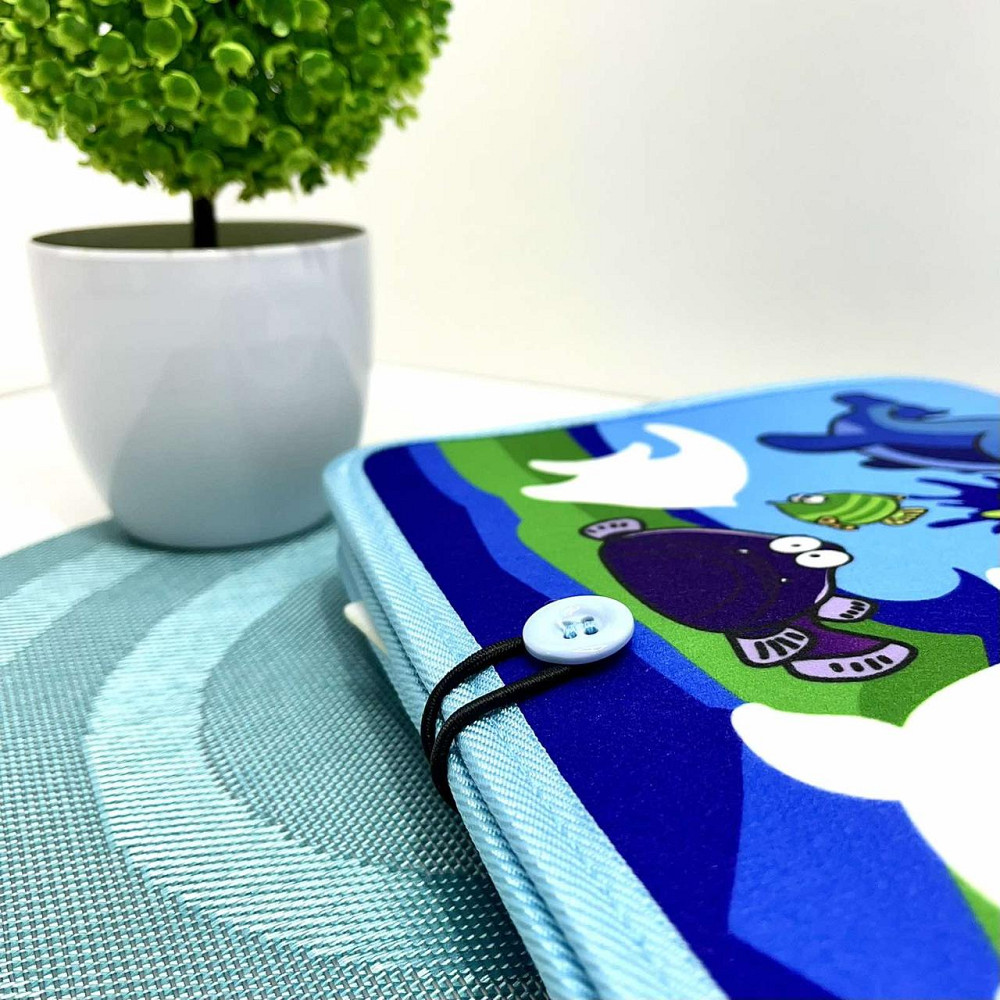 Сумочка розвиваюча тканинна з навчальними елементами Блакитна (C60512) Чернігів - фото 10