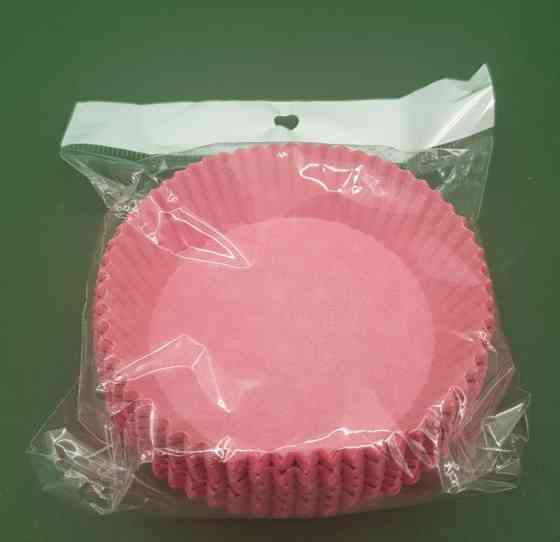 Тартолетка для кексів "Кругла рожева"D71 H22 (100шт)/9/ (1 уп.) Харків