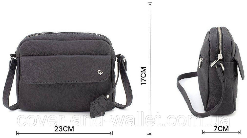 Черная женская сумка-кроссбоди из натуральной кожи высокого качества Grande Pelle 755710 Киев - изображение 5