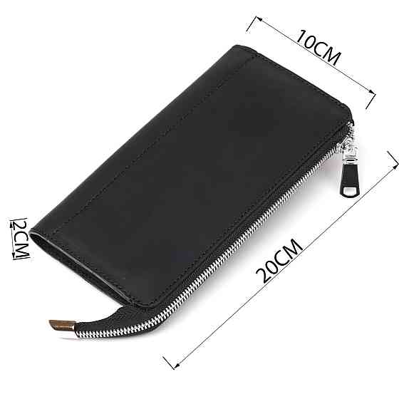 Клатч шкіряний матовий SHVIGEL 16191 Чорний Київ